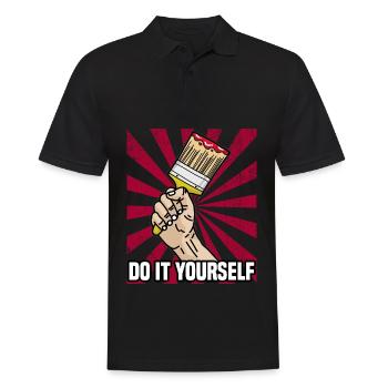DO IT YOURSELF Painter and Lakierer Hobby Brush - Men's Polo Shirt - black - Front - Kai (181cm)