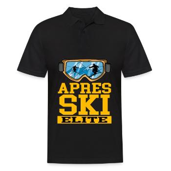 APRES SKI ELITE Skibrille Ski Urlaub - Männer Poloshirt - Schwarz - Vorne - Kai (181cm)