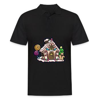 Gingerbread house gingerbread house - Men's Polo Shirt - black - Front - Kai (181cm)