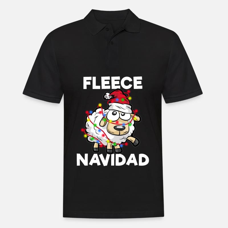 FLEECE NAVIDAD - Männer Poloshirt - Schwarz