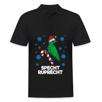 SPECHT RUPRECHT - Männer Poloshirt - Schwarz - Vorne - Kai (181cm)