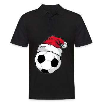 Football Christmas Santa hat - Men's Polo Shirt - black - Front - Kai (181cm)