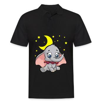 Elefant mit Segelohren - Männer Poloshirt - Schwarz - Vorne - Kai (181cm)