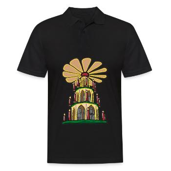 Pyramide de Noël pyramide de Erzgebirge Noël - Polo Homme - noir - Devant - Kai (181cm)