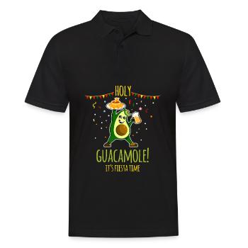Holy Guacamole It's Fiesta Time Avocado Humor - Männer Poloshirt - Schwarz - Vorne - Kai (181cm)