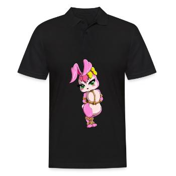 Rope Bunny BDSM Bondage Hase Shibari Submissive - Männer Poloshirt - Schwarz - Vorne - Kai (181cm)