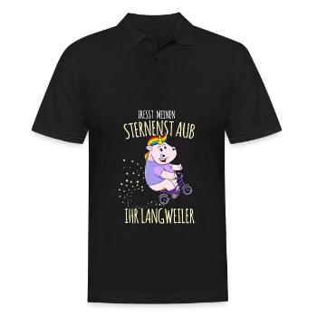 Fresst Meinen Sternenstaub Ihr Langweiler - Männer Poloshirt - Schwarz - Vorne - Kai (181cm)