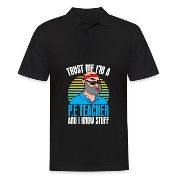 Education physique Professeur Education physique - Polo Homme - noir - Devant - Kai (181cm)