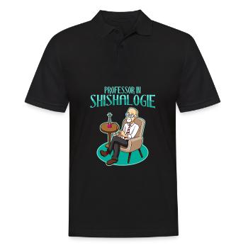 Professor IN Shishalogie Lustiger Spruch Raucher - Männer Poloshirt - Schwarz - Vorne - Kai (181cm)