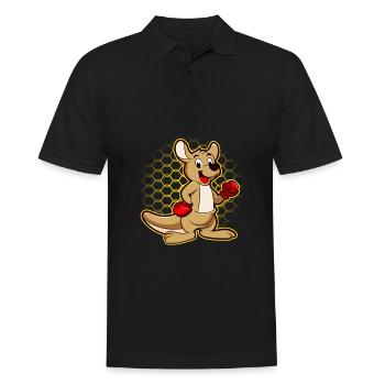 Lustiges Känguru Australien Humor Outback Comic - Männer Poloshirt - Schwarz - Vorne - Kai (181cm)