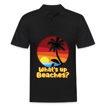 QUELQUES PLAGES - Polo Homme - noir - Devant - Kai (181cm)