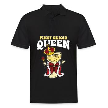 PINOT GRIGIO QUEEN - Men's Polo Shirt - black - Front - Kai (181cm)