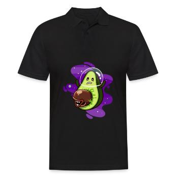 ALIEN AVOCADO Astronaut - Männer Poloshirt - Schwarz - Vorne - Kai (181cm)
