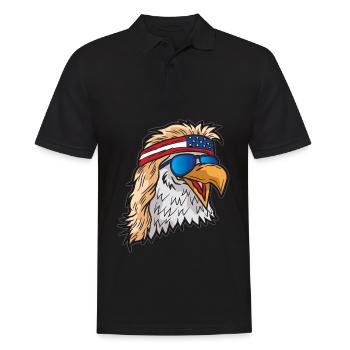Pygargue à tête blanche américaine Patriot USA - Polo Homme - noir - Devant - Kai (181cm)