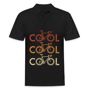 cool vélo cyclistes sport velos cool - Polo Homme - noir - Devant - Kai (181cm)