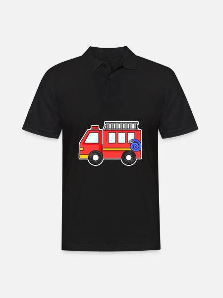 Fire truck - Men's Polo Shirt - black
