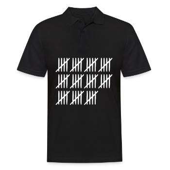 55th birthday tally sheet 55 years old - Men's Polo Shirt - black - Front - Kai (181cm)