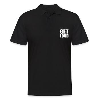 Get loud - Men's Polo Shirt - black - Front - Kai (181cm)