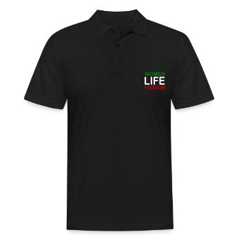 Women life freedom - Männer Poloshirt - Schwarz - Vorne - Kai (181cm)