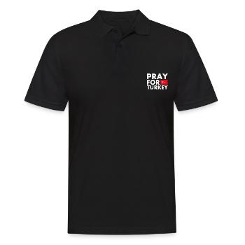 Pray for turkey - Polo Homme - noir - Devant - Kai (181cm)