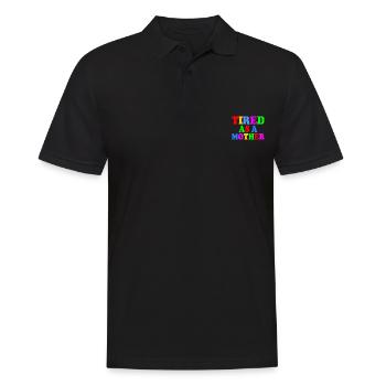 Tired as a mother - Männer Poloshirt - Schwarz - Vorne - Kai (181cm)