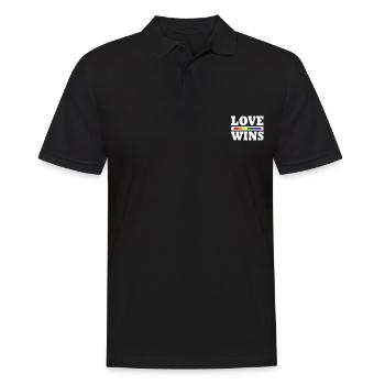 Love wins - Men's Polo Shirt - black - Front - Kai (181cm)