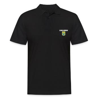 Ukraine - Männer Poloshirt - Schwarz - Vorne - Kai (181cm)
