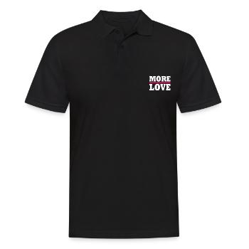 More love - Men's Polo Shirt - black - Front - Kai (181cm)