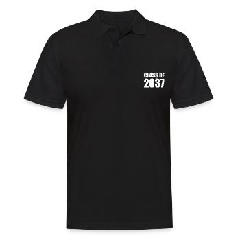 Class of 2037 - Männer Poloshirt - Schwarz - Vorne - Kai (181cm)