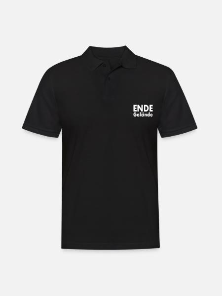 Ende gelände - Männer Poloshirt - Schwarz