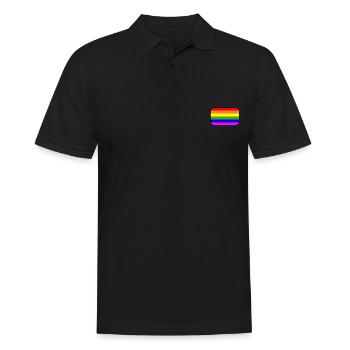 Lgbt - Männer Poloshirt - Schwarz - Vorne - Kai (181cm)