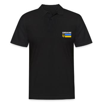 Ukraine - Men's Polo Shirt - black - Front - Kai (181cm)
