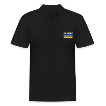 Ukraine - Men's Polo Shirt - black - Front - Kai (181cm)