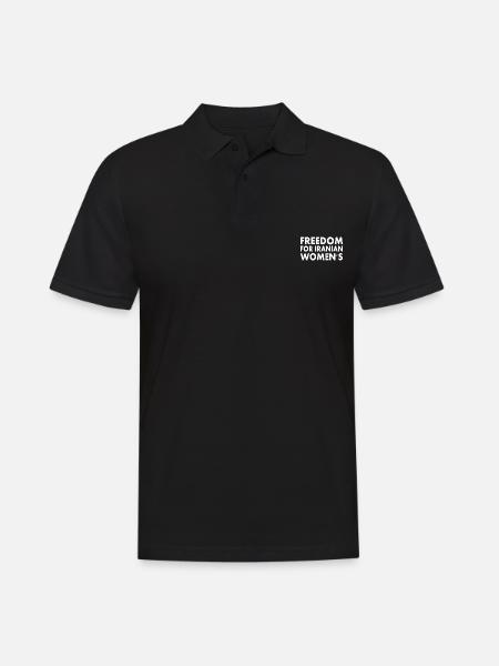 Freedom for iranian womens - Men's Polo Shirt - black