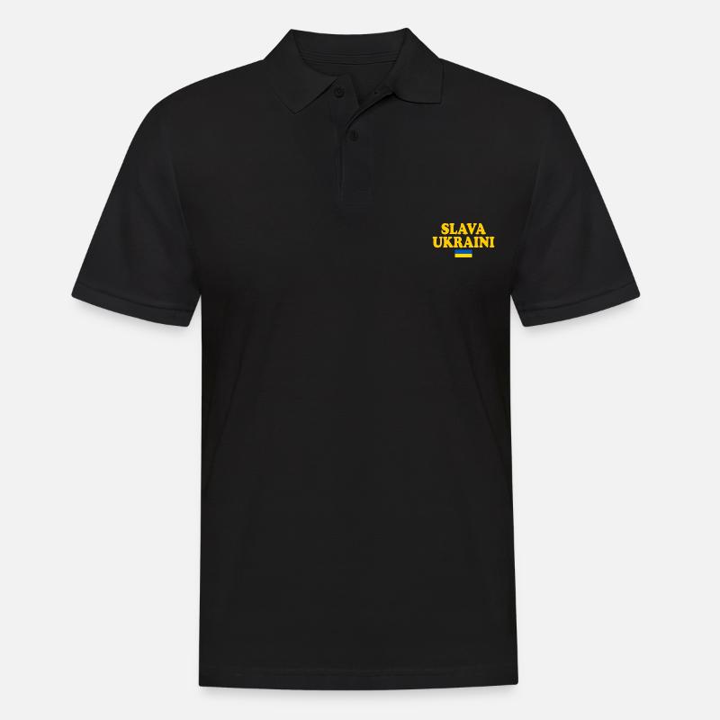Ukraine - Männer Poloshirt - Schwarz