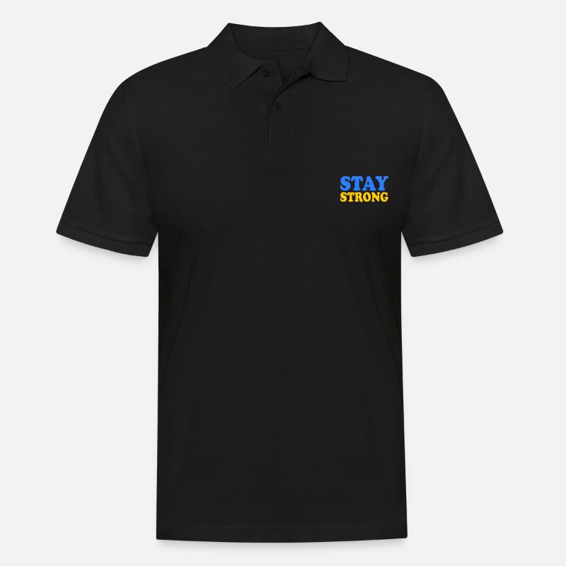 Stay strong - Männer Poloshirt - Schwarz