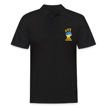 Ukraine - Männer Poloshirt - Schwarz - Vorne - Kai (181cm)