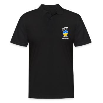 Ukraine - Männer Poloshirt - Schwarz - Vorne - Kai (181cm)
