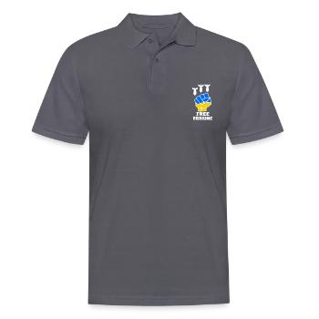 Ukraine - Men's Polo Shirt - charcoal grey - Front - Nico (186cm)