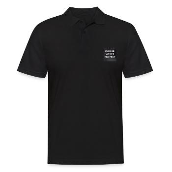 S’il vous plaît, qui est parfait. S’il vous plaît qui est parfait? - Polo Homme - noir - Devant - Kai (181cm)