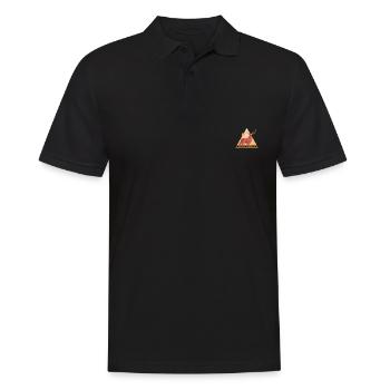 Reh bei Sonnenuntergang - Männer Poloshirt - Schwarz - Vorne - Kai (181cm)