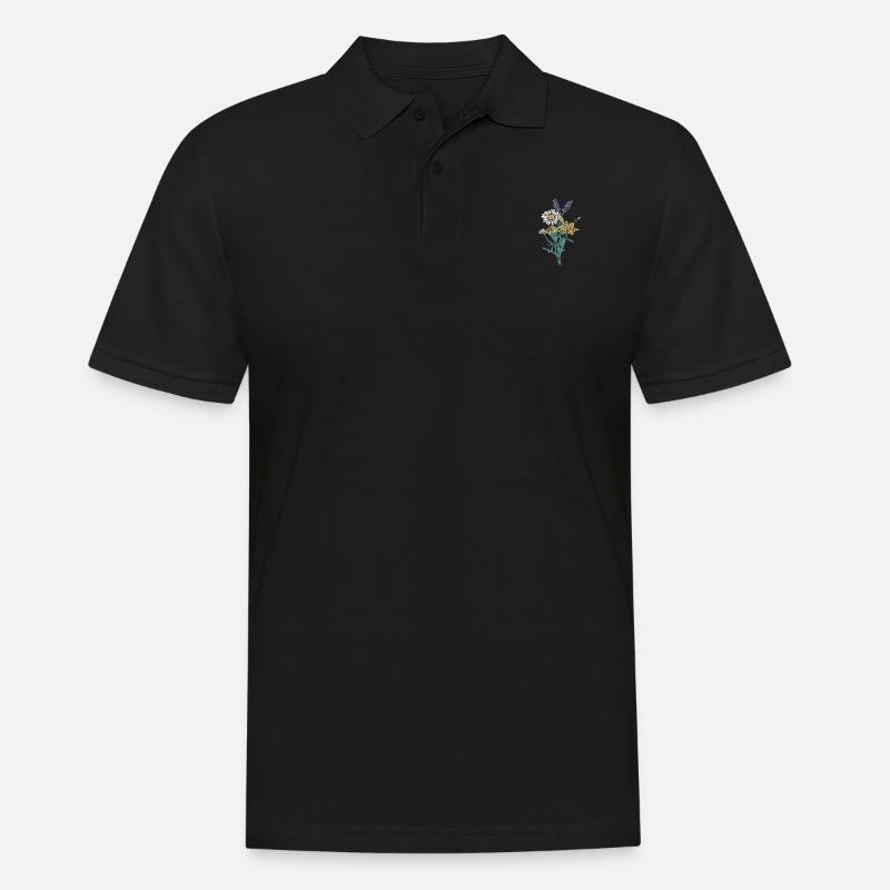 Kräuterstrauss - Männer Poloshirt - Schwarz