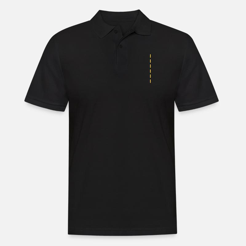 pointillés / dashed (1c) - Polo Homme - noir