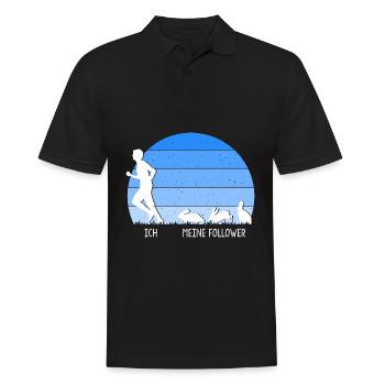 Ich Meine Follower Kaninchen Hasen Häschen Hase - Männer Poloshirt - Schwarz - Vorne - Kai (181cm)