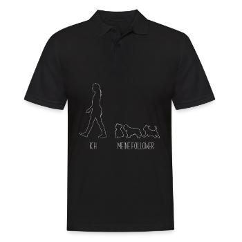 Ich & Meine Follower Kleine Hunde Hündchen - Männer Poloshirt - Schwarz - Vorne - Kai (181cm)