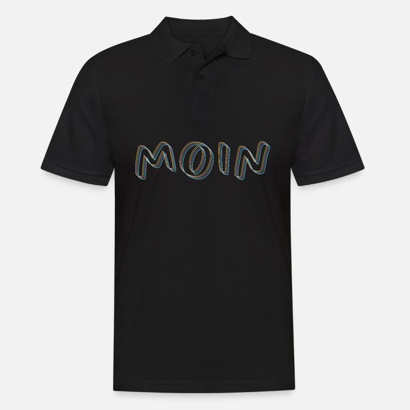moin - Männer Poloshirt - Schwarz