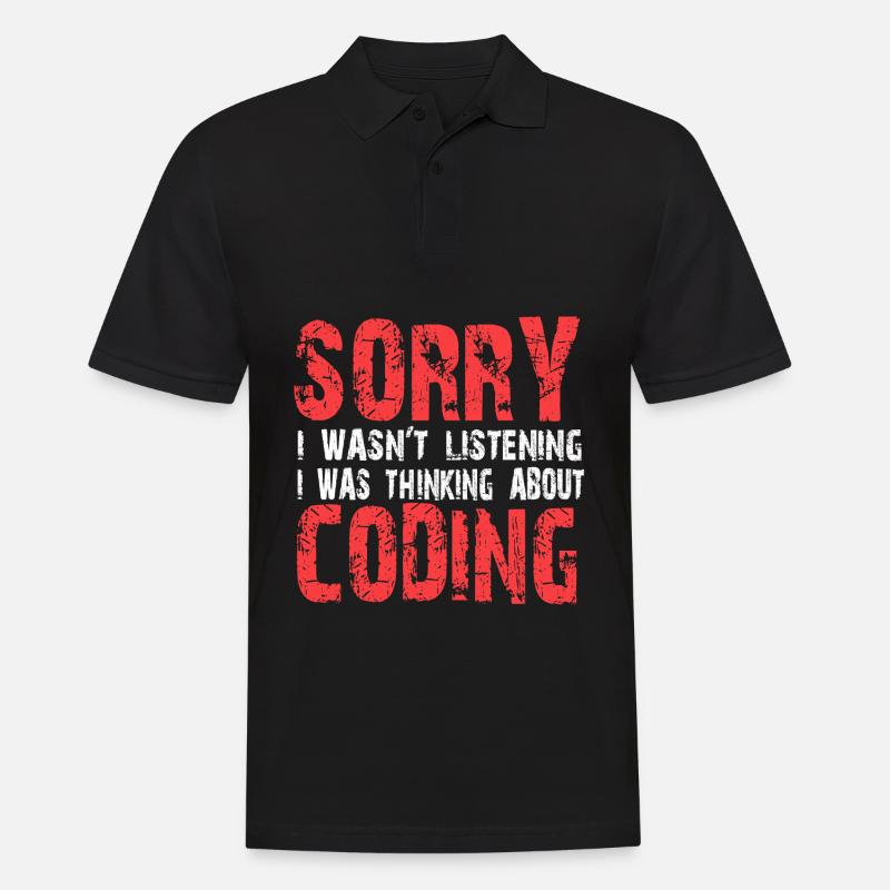Coding - Männer Poloshirt - Schwarz
