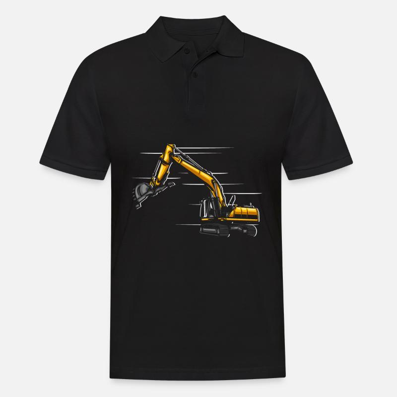 Baggerfahrer Bagger Baggerführer - Männer Poloshirt - Schwarz