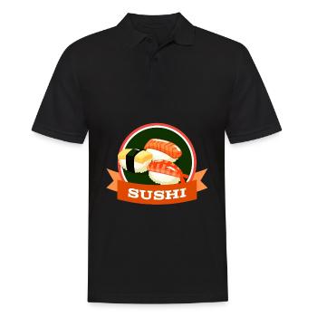 Sushi - Männer Poloshirt - Schwarz - Vorne - Kai (181cm)