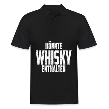 Whisky lustig - Männer Poloshirt - Schwarz - Vorne - Kai (181cm)